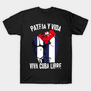 Cuba Flag Cuba Power Pride Vintage Sos Cuba T-Shirt